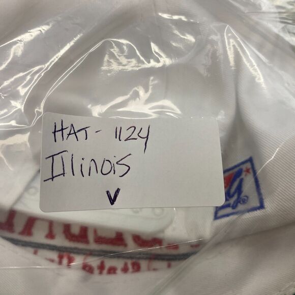 Illinois State Fighting Illini Baseball Cap Snapback Hat Russell Athletics White - Picture 11 of 11